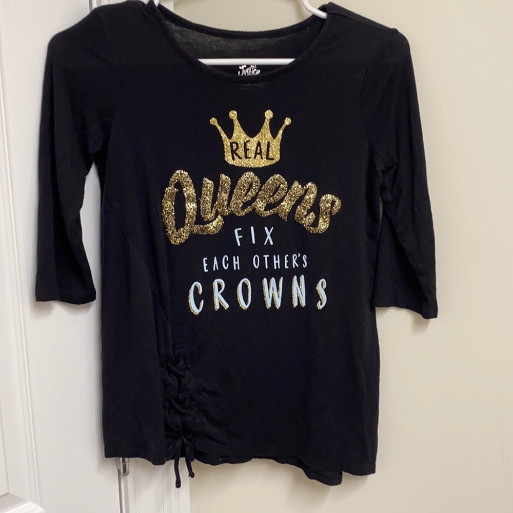 Justice queen shirt size 12 EUC